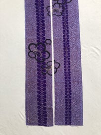 Listing 4 of 19 for Vintage Japanese Hand Printed Silk Kimono Fabric Panels