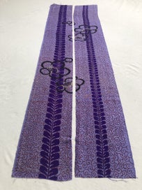 Listing 6 of 19 for Vintage Japanese Hand Printed Silk Kimono Fabric Panels