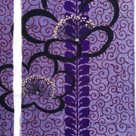 Listing 5 of 19 for Vintage Japanese Hand Printed Silk Kimono Fabric Panels