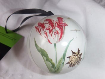 Listing 2 of 5 for Round Christmas Ornament Bauble, with Tulips Holland - NEW