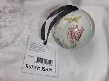 Listing 5 of 5 for Round Christmas Ornament Bauble, with Tulips Holland - NEW