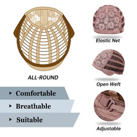 Listing 3 of 8 for Brown Wavy Wigs for Women with Bangs Long Natural Synthetic Hair Wig Daily Co...