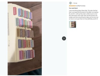 Listing 6 of 20 for Bible Book Repostion Bible Index Tabs *Local Buy*