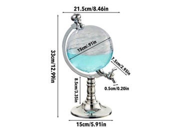 Listing 7 of 9 for Novelty Globe Wine Whiskey Decanters Beer Liquor Dispenser Bar Drinking Liquor