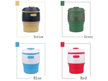 Listing 7 of 9 for Folding Water Container Silicone Coffee Cup Multifunctional Large Size Tea Cup