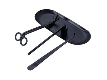 Listing 3 of 10 for 4Pcs/3pcs Black Candle Accessory Set Candle Snuffer Wick Trimmer Dipper Storage