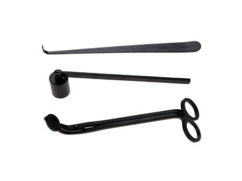 Listing 6 of 10 for 4Pcs/3pcs Black Candle Accessory Set Candle Snuffer Wick Trimmer Dipper Storage
