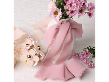 Listing 7 of 10 for 4CM*5M Handmade Satin Chiffon Silk Ribbon For Wedding Invitation Bouquets Party