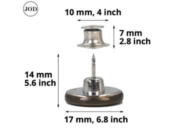 Listing 5 of 10 for Detachable Adjustable Jean Snap Fastener 17mm For Clothing Sewing-free DIY