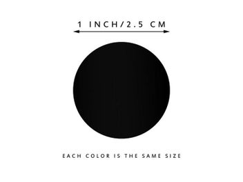 Listing 4 of 10 for 50-500Pcs Black Round Blank Stickers For Gift Package Envelope