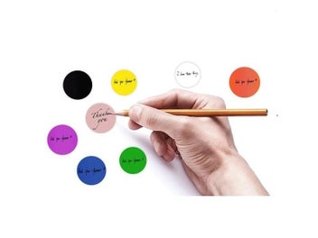 Listing 6 of 10 for 50-500Pcs Black Round Blank Stickers For Gift Package Envelope