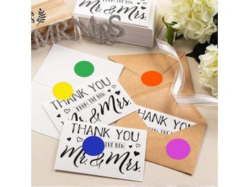 Listing 7 of 10 for 50-500Pcs Black Round Blank Stickers For Gift Package Envelope