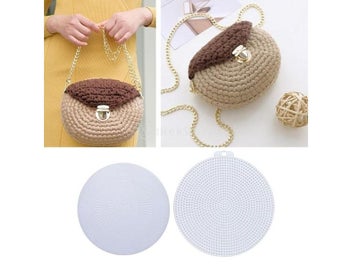 Listing 6 of 8 for 10x Transparent Plastic Canvas Circles Needlework Embroidery Knitting Bag