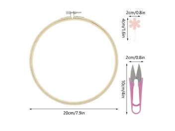 Listing 6 of 8 for Embroidery Starter Kit Full Range With Embroidery Hoop And Pattern Instructions