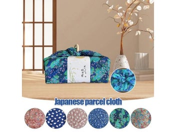 Listing 4 of 10 for Japanese Handkerchief Furoshiki Floral Print Bento Wrapping Cloth Gift