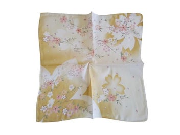 Listing 4 of 8 for 3Pcs 45x45cm Square Cotton Cherry Blossom Flower Printed Ladies Handkerchief