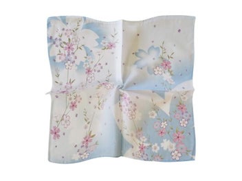 Listing 5 of 8 for 3Pcs 45x45cm Square Cotton Cherry Blossom Flower Printed Ladies Handkerchief