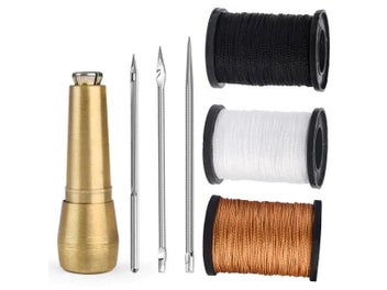 Listing 3 of 10 for Leather Sewing Kit Awl Set Shoes Repair Tool Kit Punch Needles