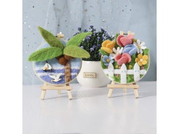 Listing 5 of 10 for No Finish Flower Animal Cartoon Painting Funny Wool Needle Felt Kit Handmade