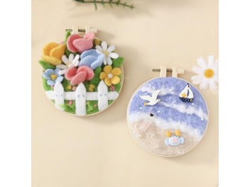 Listing 7 of 10 for No Finish Flower Animal Cartoon Painting Funny Wool Needle Felt Kit Handmade