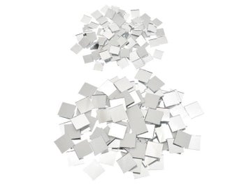 Listing 5 of 9 for 100pcs/pack Mini Square Glass Mirror Mosaic Tiles Bulk DIY Handmade Craft