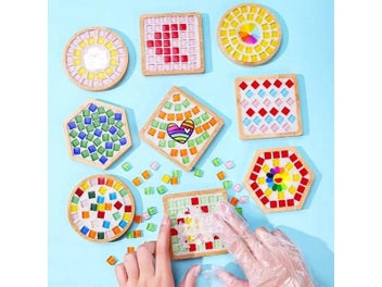 Listing 5 of 10 for 50pcs Mixed Color Square Crystal Mosaic Tiles DIY Hobbies Children Handmade Art