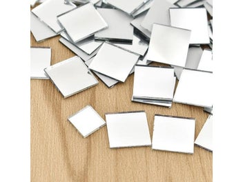 Listing 3 of 9 for 100pcs/pack Mini Square Glass Mirror Mosaic Tiles Bulk DIY Handmade Craft