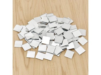 Listing 4 of 9 for 100pcs/pack Mini Square Glass Mirror Mosaic Tiles Bulk DIY Handmade Craft