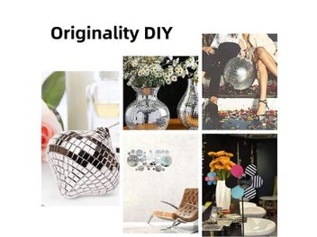 Listing 6 of 10 for 100Pcs 2x2cm Acrylic Self-adhesive Tile 3D Mural Wall Stickers Mosaic Mirror