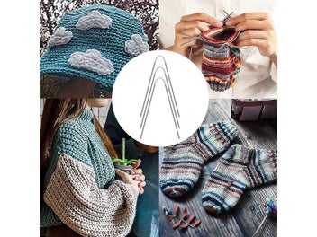 Listing 6 of 10 for 3pcs Circular Sock Knitting Needles Stainless Steel Mini Weaving Needlework