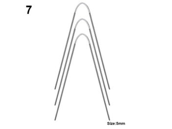 Listing 1 of 10 for 3pcs Circular Sock Knitting Needles Stainless Steel Mini Weaving Needlework