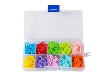 Listing 4 of 10 for 100pcs Mixed Color Mini Kniting Holder Needle Clip Craft Crochet Locking