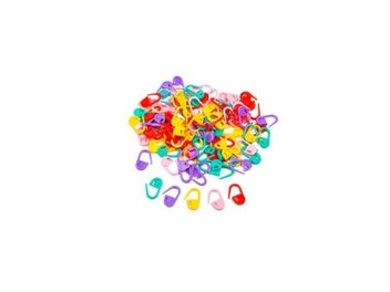 Listing 5 of 10 for 100pcs Mixed Color Mini Kniting Holder Needle Clip Craft Crochet Locking