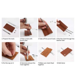 Listing 6 of 20 for Leather Craft Tools Snap Fasteners Buttons Hole Punch *Local STOCK NOW*