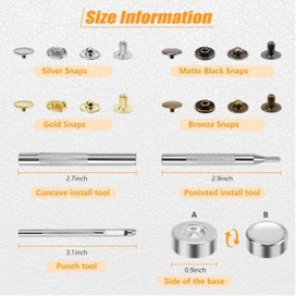 Listing 8 of 20 for Leather Craft Tools Snap Fasteners Buttons Hole Punch *Local STOCK NOW*