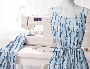 Listing 6 of 6 for Soimoi Velvet Blue Fabric By the Yard - 54 Inch Wide - Florals, Leaves Print