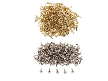 Listing 3 of 9 for 400pcs Mini Decorative Round Head Split Pins Metal Brads Paper Fasteners For