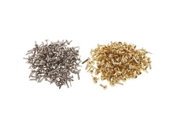 Listing 4 of 9 for 400pcs Mini Decorative Round Head Split Pins Metal Brads Paper Fasteners For