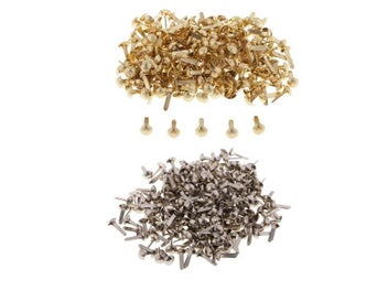 Listing 5 of 9 for 400pcs Mini Decorative Round Head Split Pins Metal Brads Paper Fasteners For