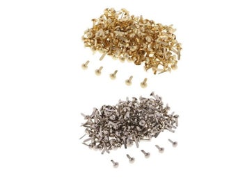Listing 6 of 9 for 400pcs Mini Decorative Round Head Split Pins Metal Brads Paper Fasteners For