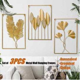 Listing 3 of 20 for Wall Hanging sculpture 3D Metal Art leaves Frames *Local Buy*
