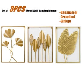 Listing 9 of 20 for Wall Hanging sculpture 3D Metal Art leaves Frames *Local Buy*