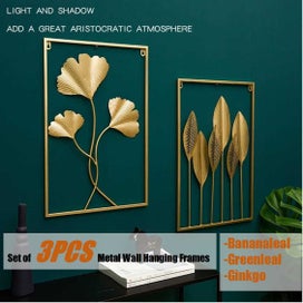 Listing 11 of 20 for Wall Hanging sculpture 3D Metal Art leaves Frames *Local Buy*