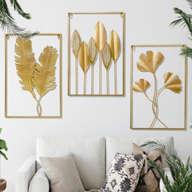 Listing 16 of 20 for Wall Hanging sculpture 3D Metal Art leaves Frames *Local Buy*