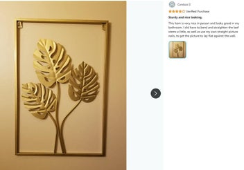 Listing 6 of 20 for Wall Hanging sculpture 3D Metal Art leaves Frames *Local Buy*