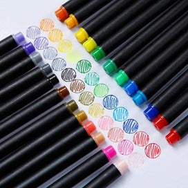 Listing 3 of 5 for fineliner Pens, Set Of 24 Colors Fineliner Felt Pens For Sketching Drawing Offi
