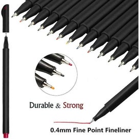 Listing 4 of 5 for fineliner Pens, Set Of 24 Colors Fineliner Felt Pens For Sketching Drawing Offi