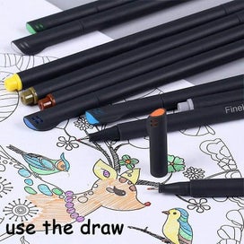 Listing 5 of 5 for fineliner Pens, Set Of 24 Colors Fineliner Felt Pens For Sketching Drawing Offi