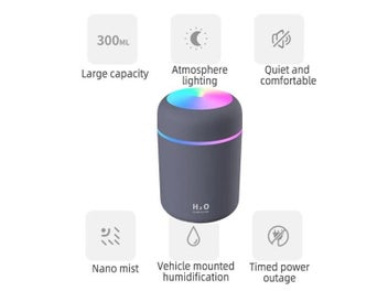 Listing 7 of 10 for 1PC 300ML Air Humidifier Mute Humidification Mini Creative Colorful Cup
