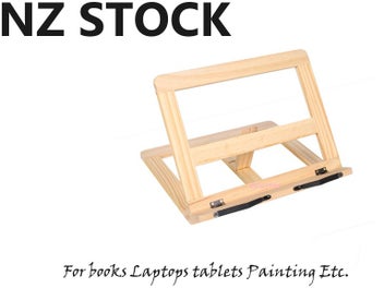 Listing 1 of 5 for 1pc Student Reading Rack Wooden Reading Holder Desktop Book Stand wood Color